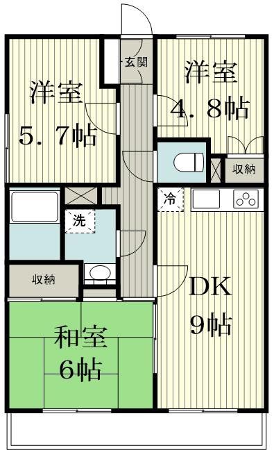 川崎市麻生区上麻生のマンションの間取り