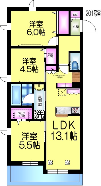 クレストの間取り