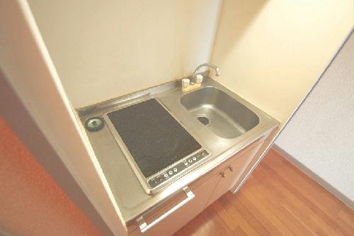 キッチン　2口コンロでお料理ラクラク