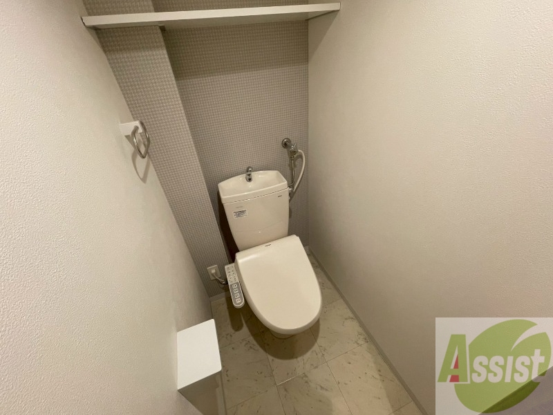 トイレ　ウォシュレット機能がついたトイレ。安心して使用できますね。