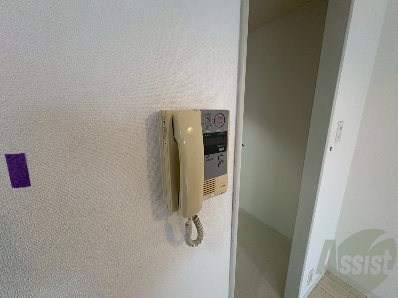 セキュリティ　インターホンです。オートロック付きで安心のマンションです。