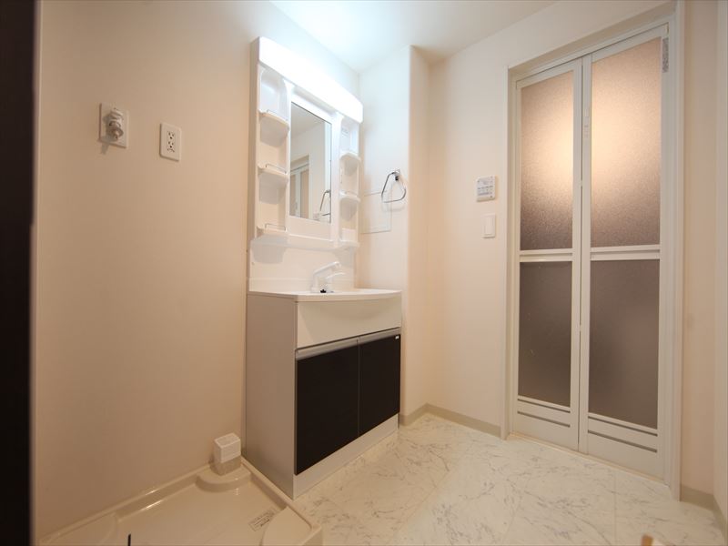 洗面設備　イメージ　洗面台対所　シャンプードレッサー　室内洗濯機置場