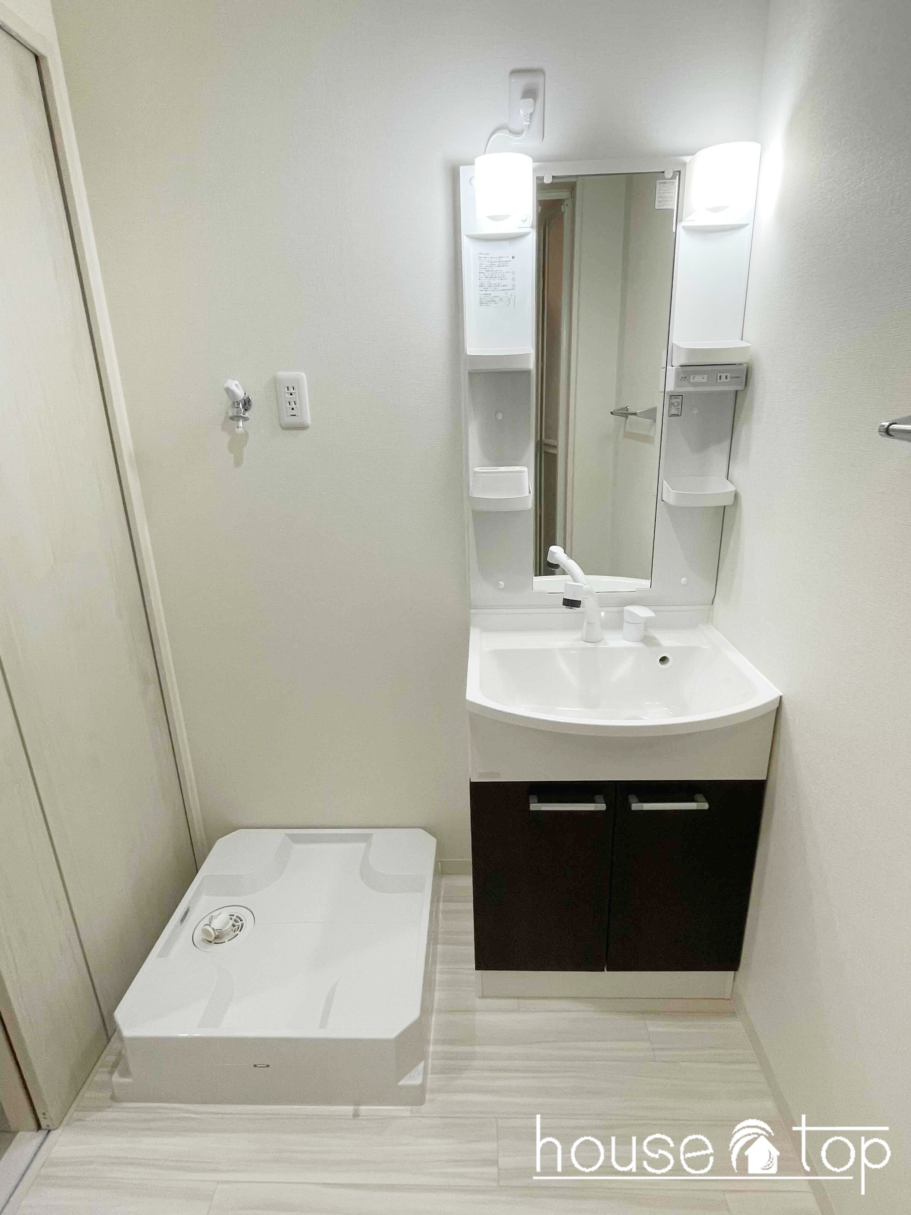 洗面設備　実際のお部屋の写真