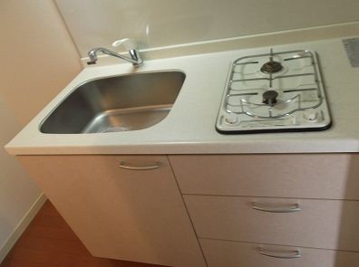 キッチン　2口ガスシステムキッチン