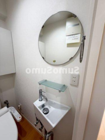 洗面設備　スペースが確保できる洗面所です