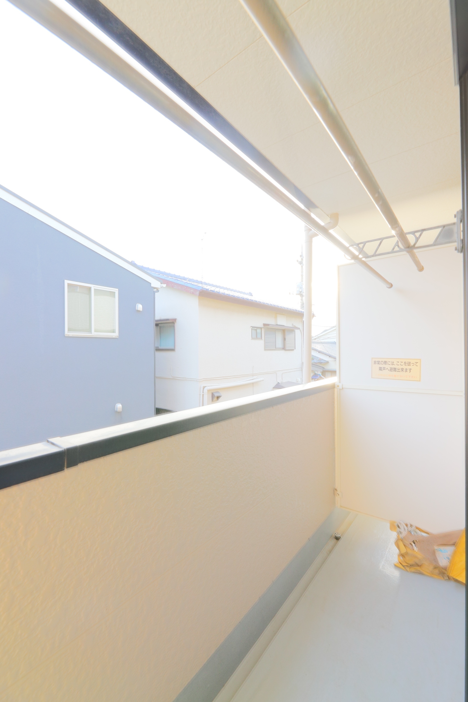 バルコニー　お洗濯物が沢山干せます