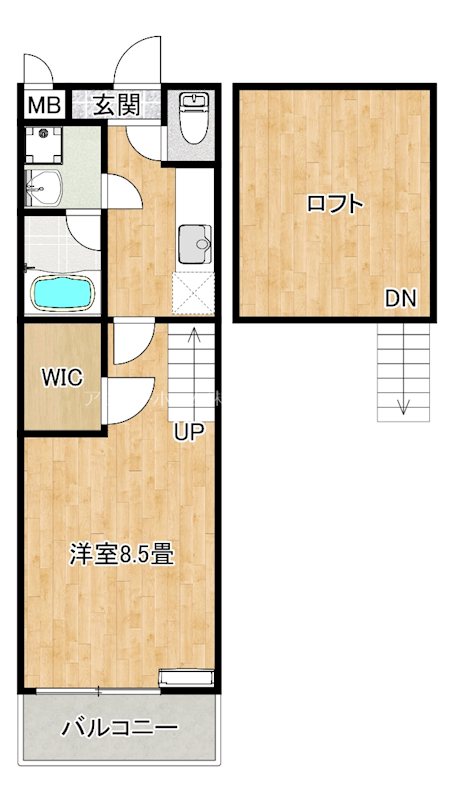 モンサント旭町の間取り写真
