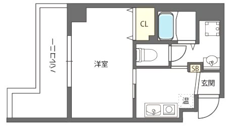 MiYo87天下茶屋の間取り写真