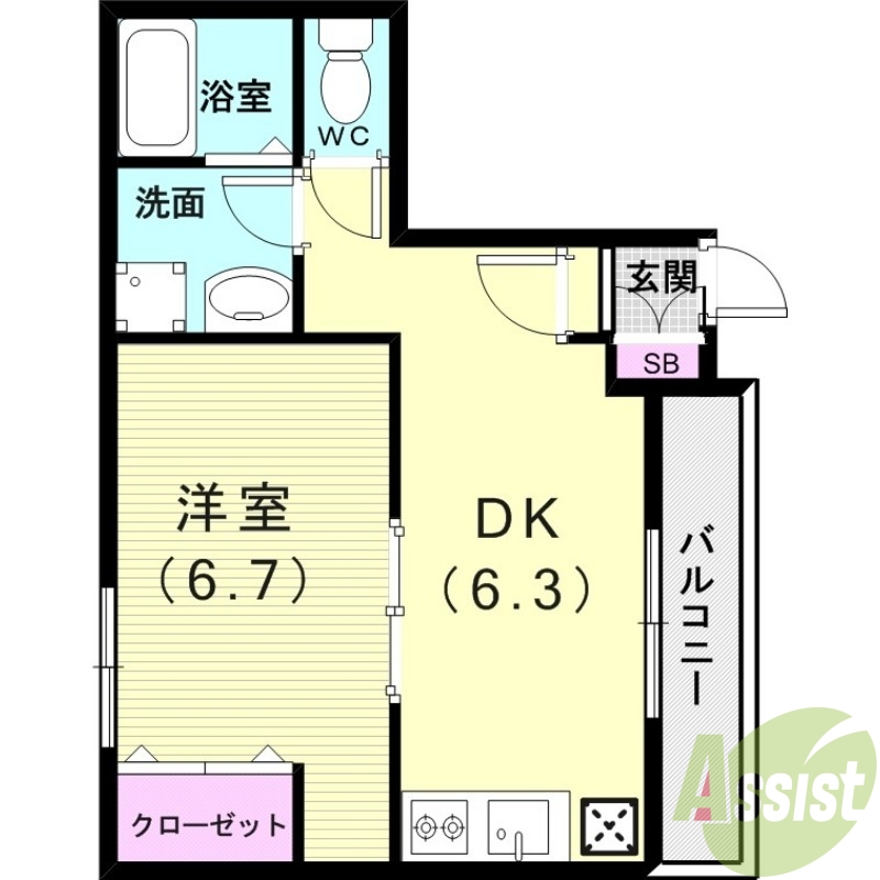 ベルリード塩屋北の間取り写真