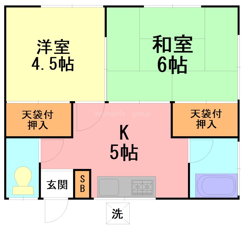 大山コーポの間取り写真