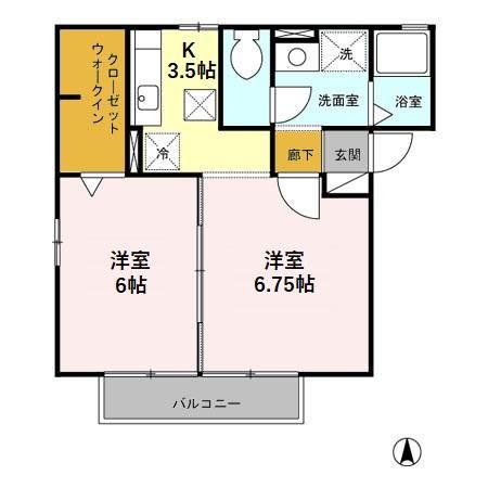 メゾン花水樹 Aの間取り写真