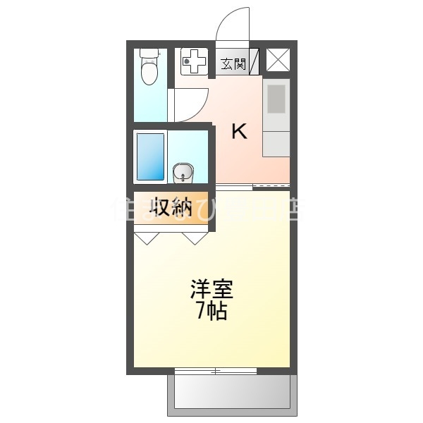 名鉄名古屋本線 知立駅 バス乗車時間：30分 最寄りバス停で下車 徒歩3分 2階建 築34年の間取り写真