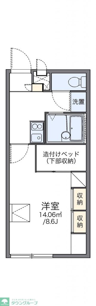 レオパレスプルミエの間取り写真