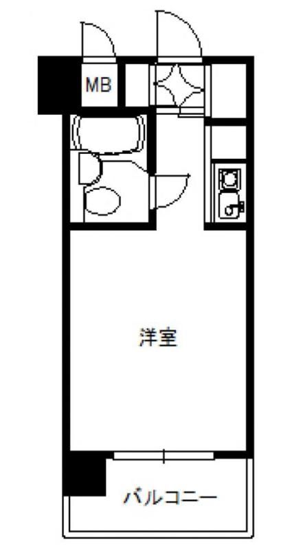 地下鉄七隈線 薬院大通駅 徒歩9分 8階建 築39年の間取り写真