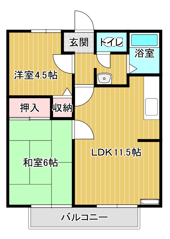 ジュネス常陸の間取り写真