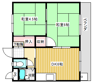 フラワーハイツの間取り