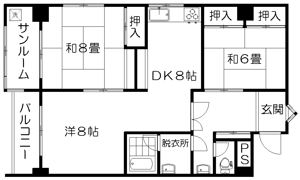 メゾン若宮の間取り