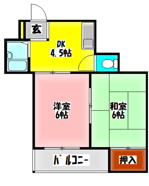 秀和第２ハイツの間取り