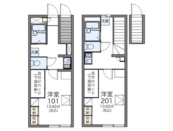 レオパレスペニンシュラAの間取り