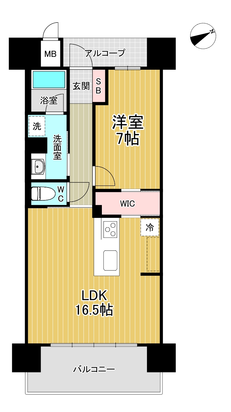 アルファステイツ大学病院通りの間取り