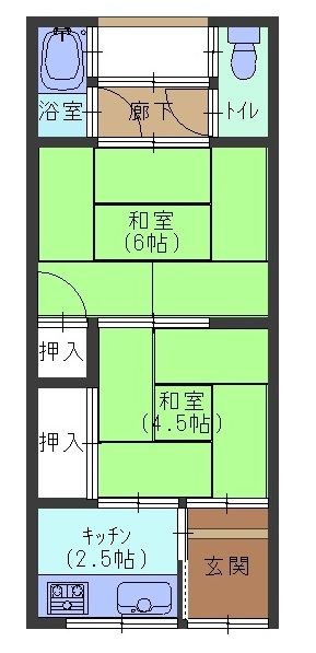 堺市西区上野芝向ケ丘町１丁アパートの間取り