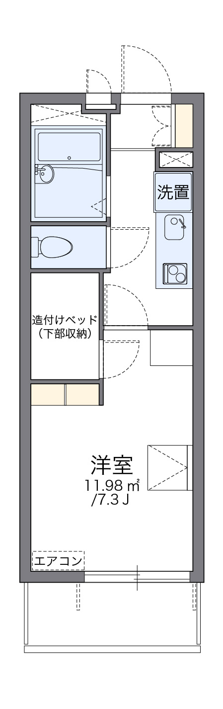 レオパレスＮ　Ｉの間取り