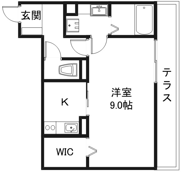 グランシャリオ二町　A棟の間取り