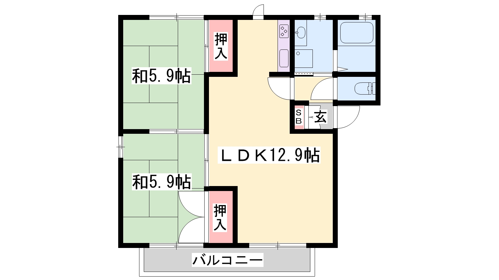 サンコート赤坂の間取り