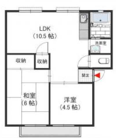 大阪府八尾市恩智北町２（アパート）の賃貸物件の間取り