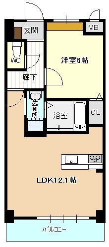 愛知県名古屋市西区比良３（マンション）の賃貸物件の間取り