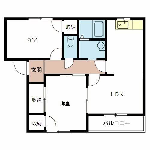 パストラル田寺東Ａの間取り