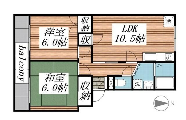 平塚市寺田縄のマンションの間取り