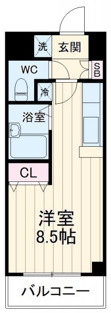 千葉県市川市新田５（マンション）の賃貸物件の間取り