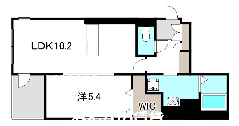 福岡県福岡市東区香椎駅前１（マンション）の賃貸物件の間取り