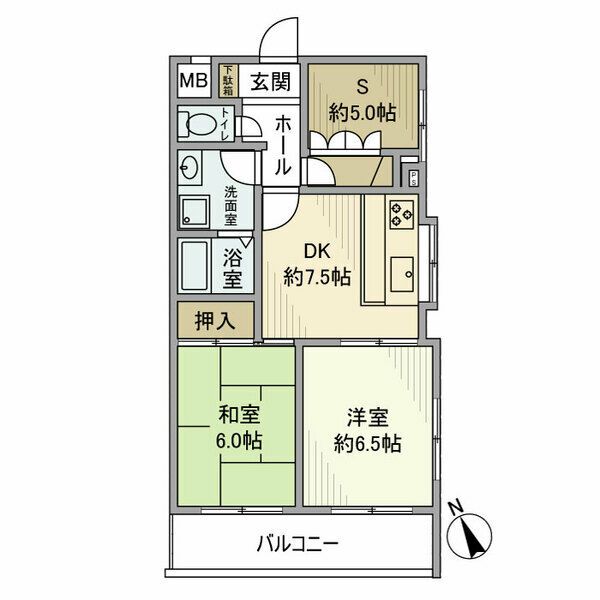 【コンセール東ヶ丘A棟の間取り】