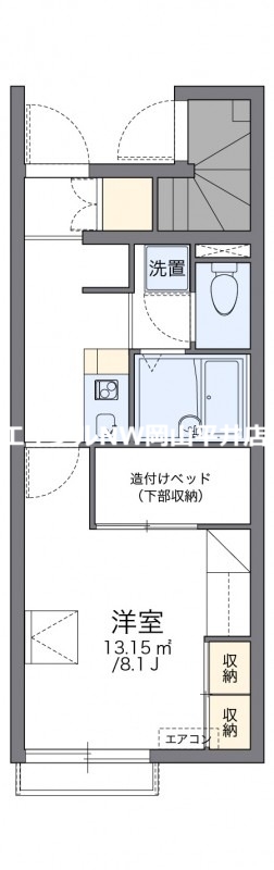 【備前市伊部のアパートの間取り】