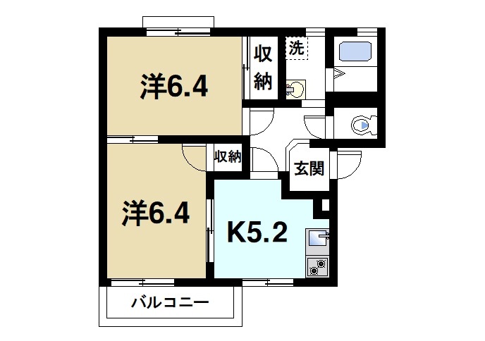 大和郡山市額田部北町のアパートの間取り