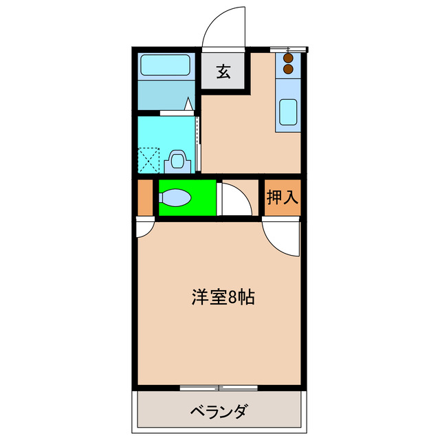 都城市東町のアパートの間取り