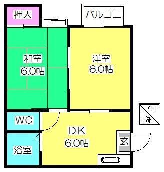 アートイン　　サンヴェールI・IIの間取り