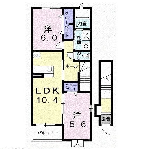 うらら２番館の間取り