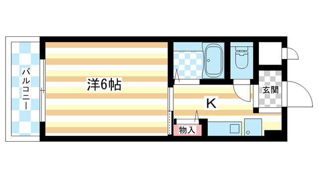 奈良市あやめ池北のマンションの間取り