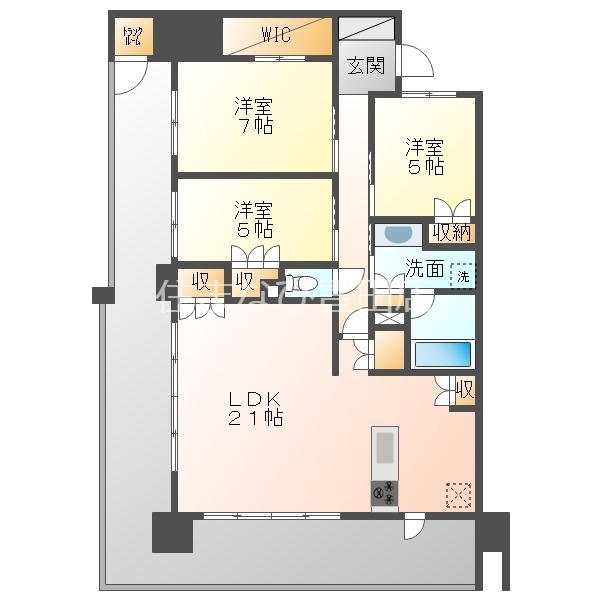 知立市栄のマンションの間取り