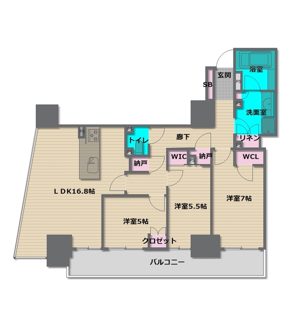 プレミストタワー靱本町の間取り