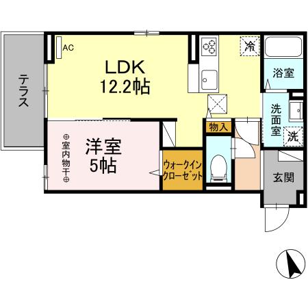 Ｄ－ＲＯＯＭ清水新居IIの間取り