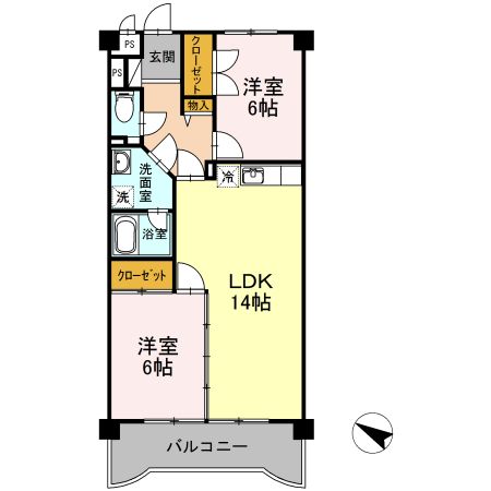 【マンションビスタリカの間取り】