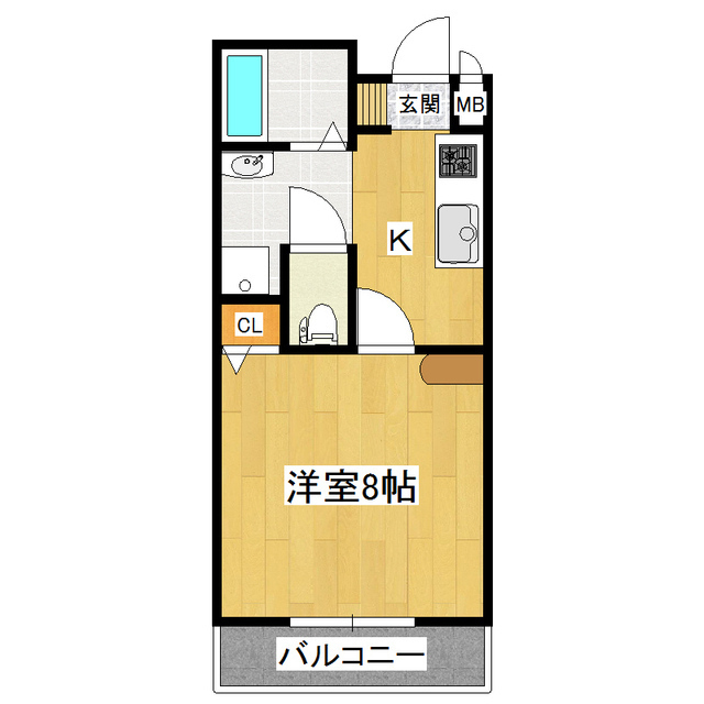 つくば市春日のマンションの間取り