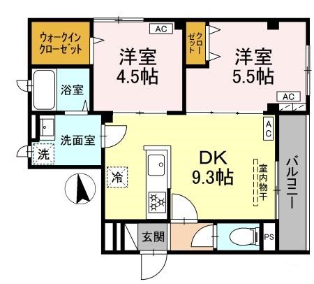 荒川区荒川のマンションの間取り