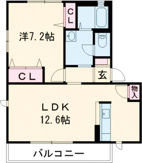 桑名市星見ヶ丘のアパートの間取り