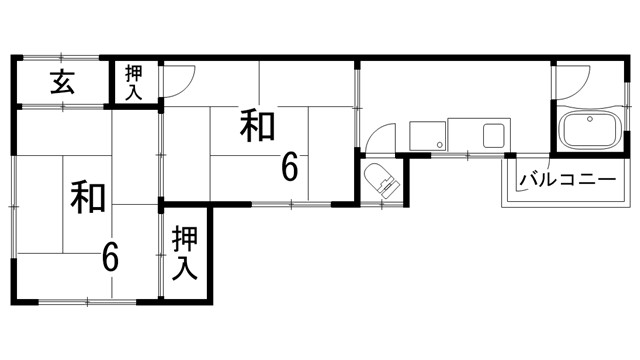 鈴蘭台南町アパートメントの間取り