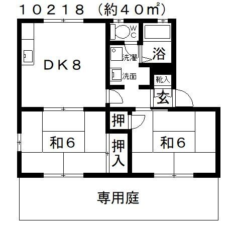 タウニー北岡 A棟の間取り